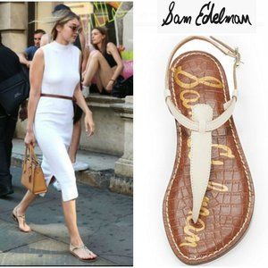 Sam Edelman White/ Ivory Gigi Thong Sandal